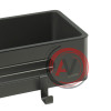Полка для душа прямая Lemark SHELF LINE из нерж. стали с крючками, графит/вставка-пластик графит